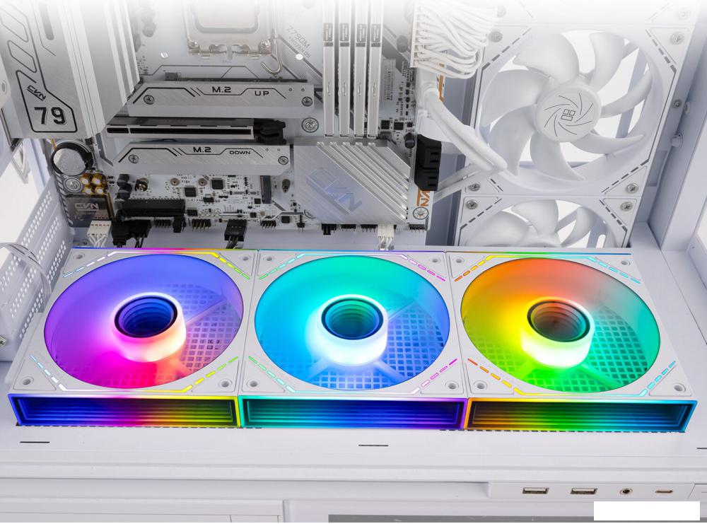 Комплект вентиляторов для корпуса Thermalright TL-M12QRW-S X3 (белый)