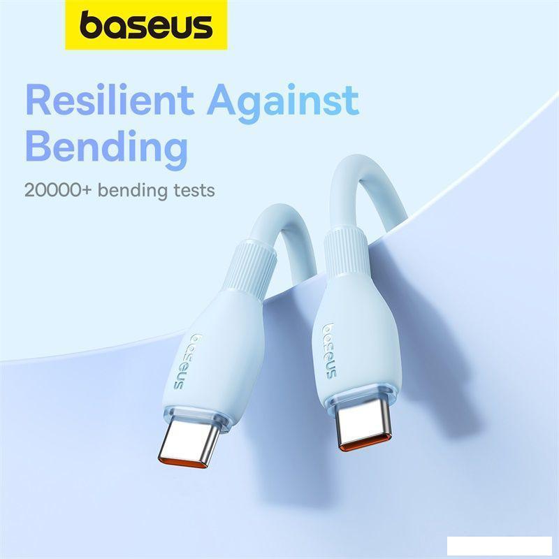 Кабель Baseus Pudding Series USB Type-C - USB Type-C (1.2 м, голубой)