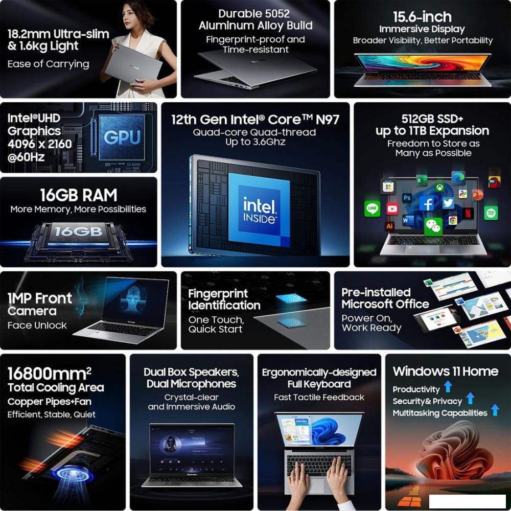 Ноутбук Blackview Acebook 8 (серый)