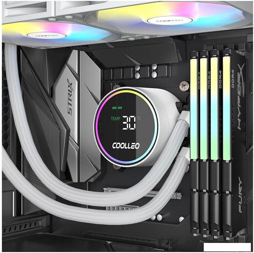 Система жидкостного охлаждения для процессора Coolleo Ice Fairy Dig 240 Lite (белый)