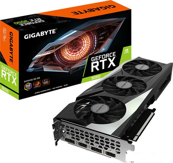 Видеокарта Gigabyte GeForce RTX 3050 Gaming OC 8G GV-N3050GAMING OC-8GD