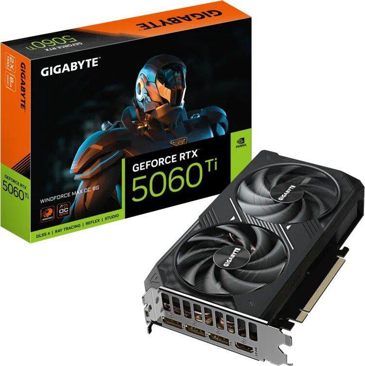 Видеокарта Gigabyte GeForce RTX 5060 Ti Windforce Max OC 8G GV-N506TWF2MAX OC-8GD