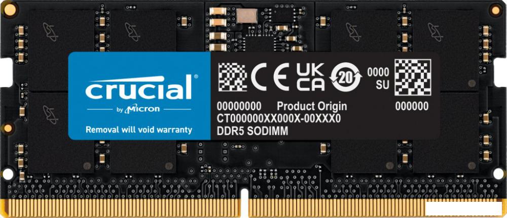 Оперативная память Crucial 32ГБ DDR5 SODIMM 4800 МГц CT32G48C40S5