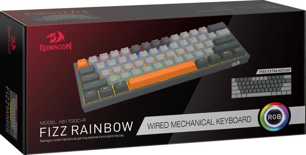 Клавиатура Redragon Fizz (Redragon Red, черный/серый)