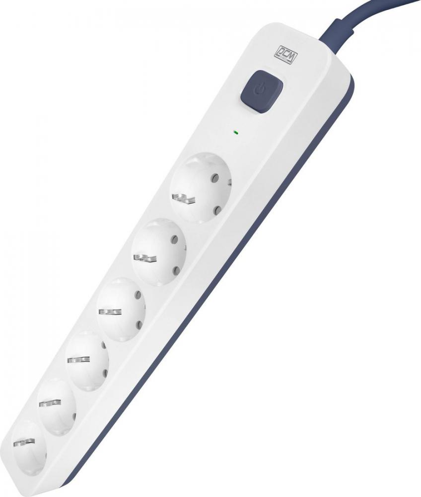 Стабилизатор Powercom SP-06W (1.8м, 6 розеток, белый/серый)