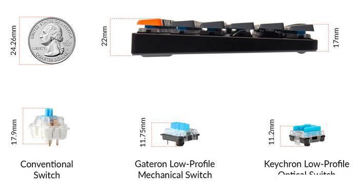Клавиатура Keychron K5 SE RGB K5SE-E2-RU (Keychron Low Profile Optical Blue)