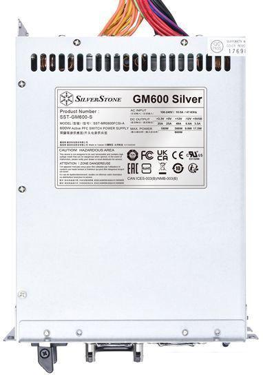 Блок питания SilverStone GM600 Cybenetics Silver SST-GM600-S
