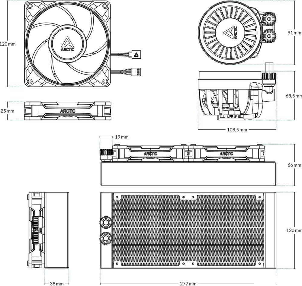 Система жидкостного охлаждения для процессора Arctic Liquid Freezer III Pro 240 ACFRE00178A