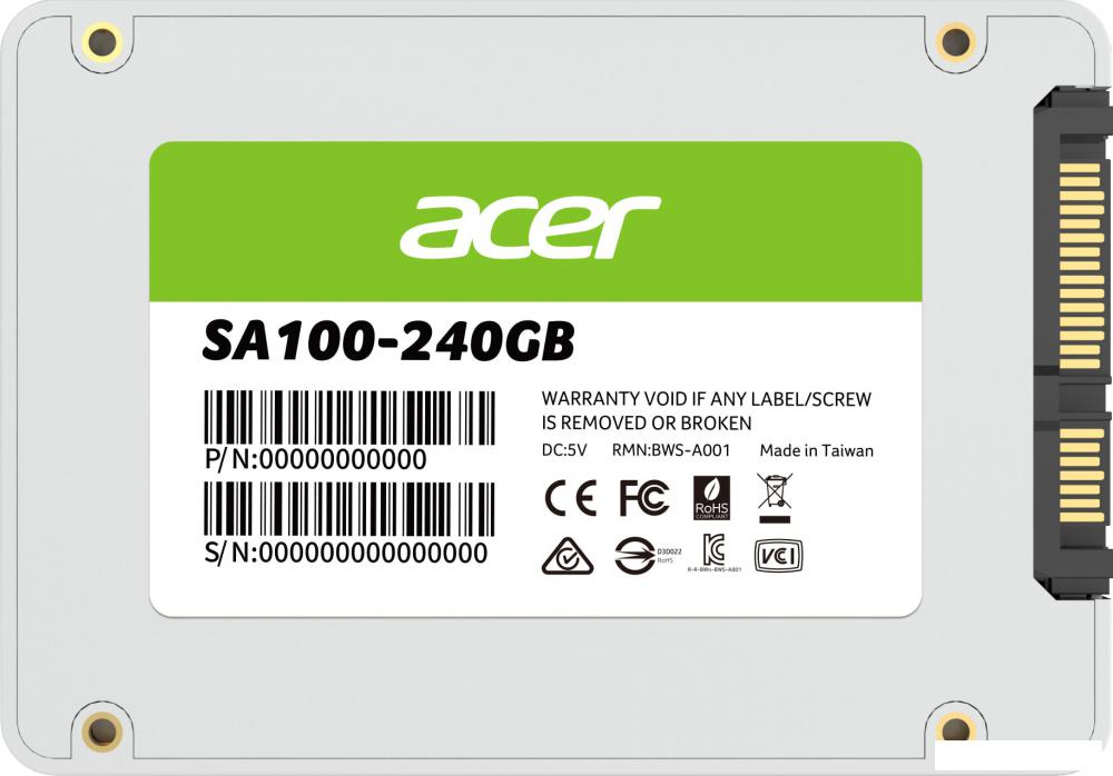 SSD Acer SA100 240GB BL.9BWWA.102 SSD Acer SA100 240GB BL.9BWWA.102