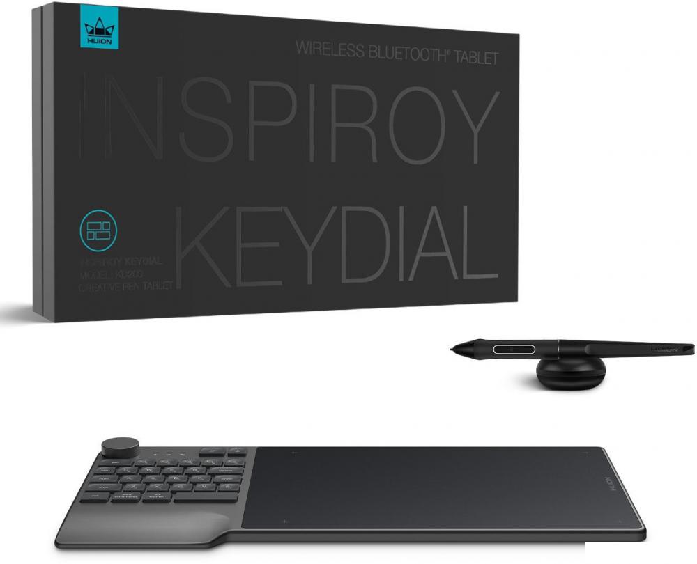 Графический планшет Huion Inspiroy Keydial KD200 (черный)