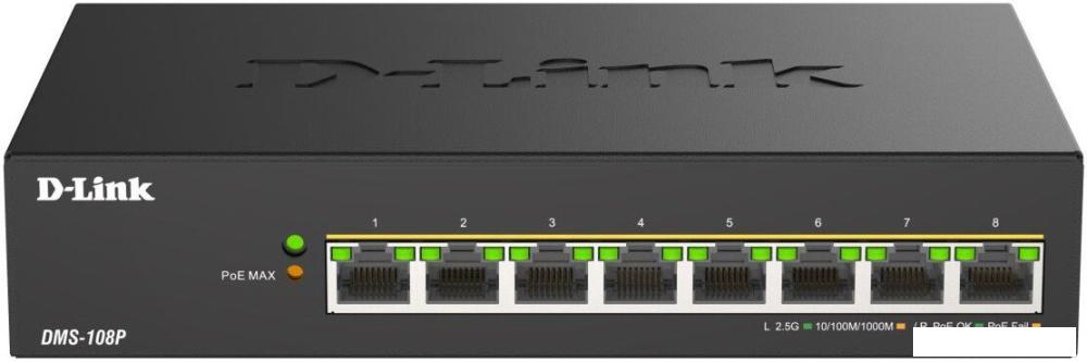 Неуправляемый коммутатор D-Link DMS-108P/A1A