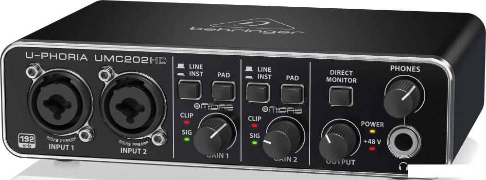 Аудиоинтерфейс Behringer U-Phoria UMC202HD