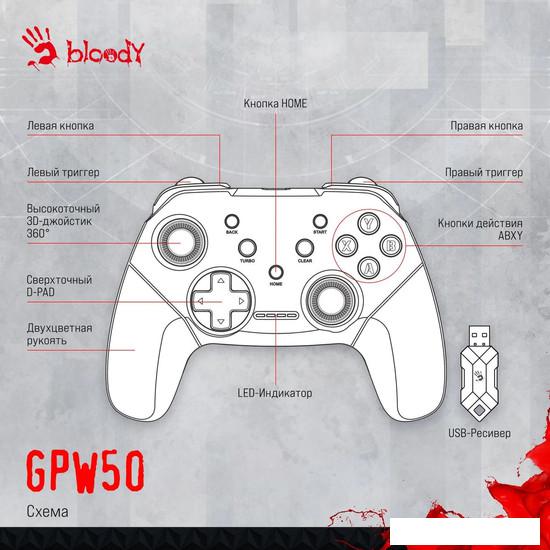 Геймпад A4Tech Bloody GPW50 (белый)