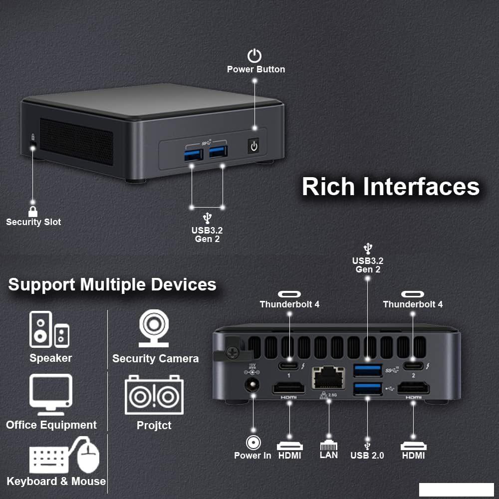 Компактный компьютер Intel NUC 11 Pro Kit BNUC11TNKI50000 Компактный компьютер Intel NUC 11 Pro Kit BNUC11TNKI50000