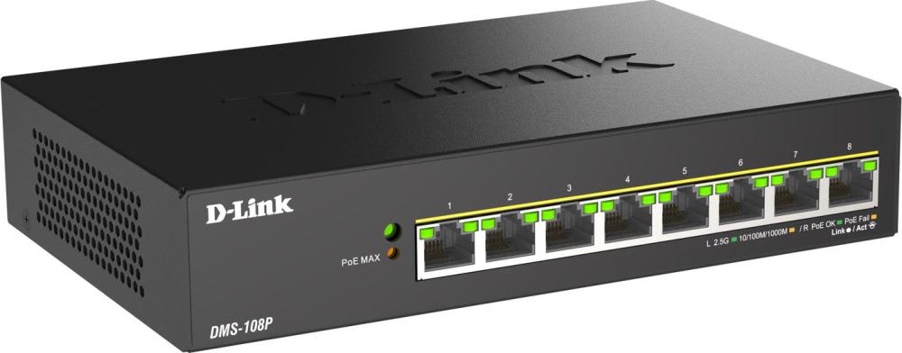Неуправляемый коммутатор D-Link DMS-108P/A1A