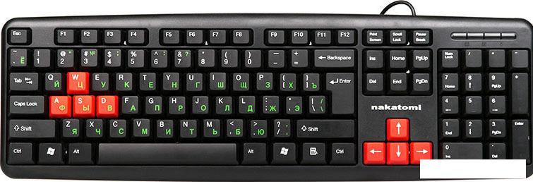 Клавиатура Nakatomi KN-02U Black-Red