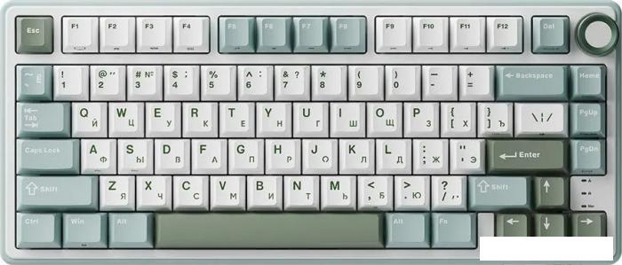 Клавиатура Royal Kludge R75 RGB Sky Cyan (RK Silver)