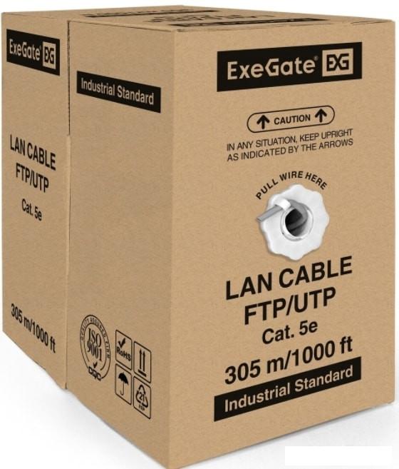Кабель ExeGate UTP-2-C5e-CCA-S24-IN-PVC-GY-305 UTP