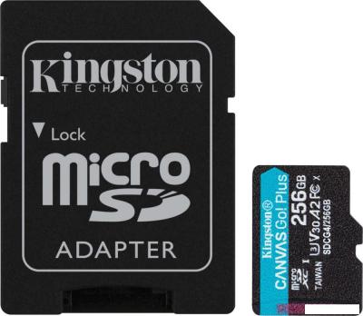 Карта памяти Kingston Canvas Go! microSDXC 256GB SDCG4/256GB (с адаптером)