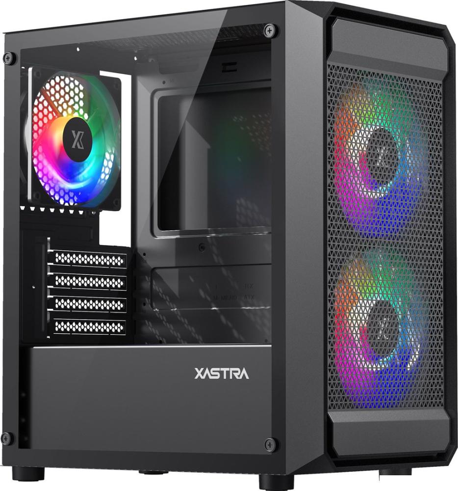Корпус XASTRA A303M 3FRGB (черный)