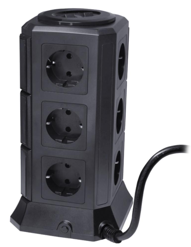 Сетевой фильтр Ritmix RM-2123C (черный)