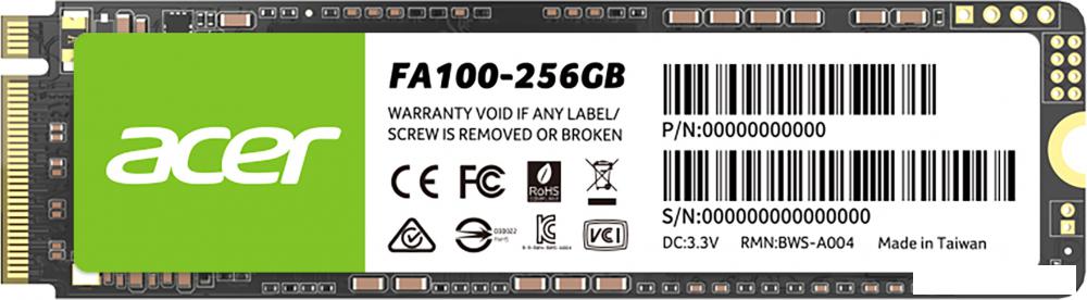 SSD Acer FA100 256GB BL.9BWWA.118 SSD Acer FA100 256GB BL.9BWWA.118