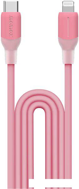 Кабель Momax DL53P 1-Link Flow LC USB Type-C - Lightning (1.2 м, розовый)