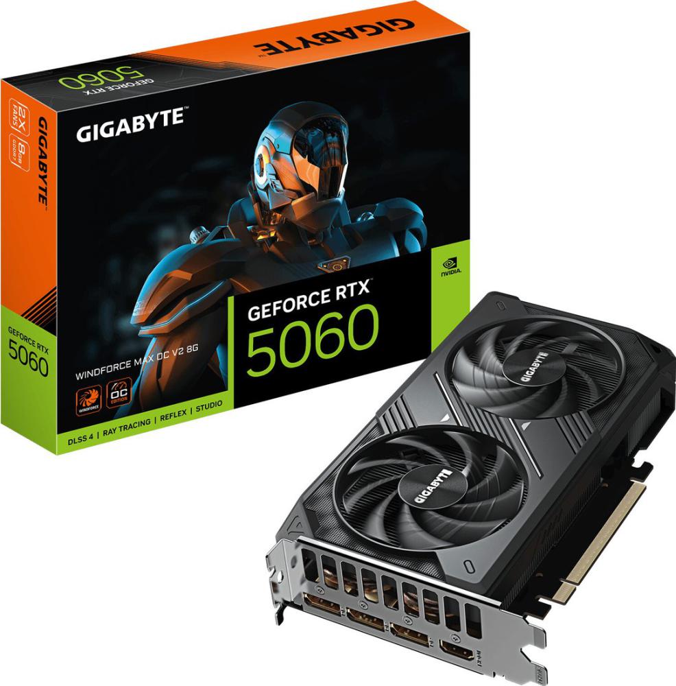 Видеокарта Gigabyte GeForce RTX 5060 Windforce Max OC V2 8G GV-N5060WF2MAX OCV2-8GD
