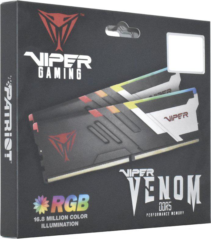 Оперативная память Patriot Viper Venom RGB 2x32ГБ DDR5 6000 МГц PVVR564G600C30K