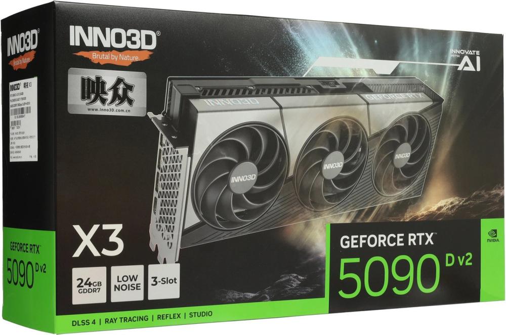 Видеокарта Inno3D GeForce RTX 5090 D v2 Midnight X3 Z509DV2-24D7-17593928