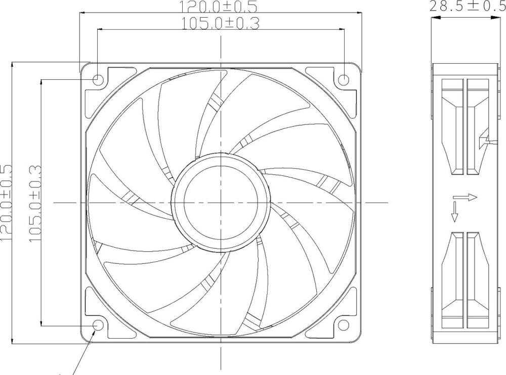Вентилятор для корпуса Thermalright TL-C12C-X28-S (черный)