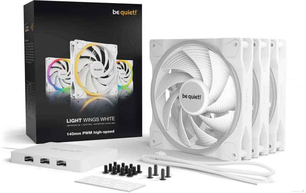 Набор вентиляторов с контроллером be quiet! Light Wings 120mm PWM Triple Pack BL100