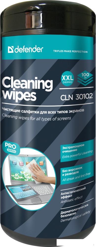 Влажные салфетки Defender CLN 30102 Pro (100 штук)