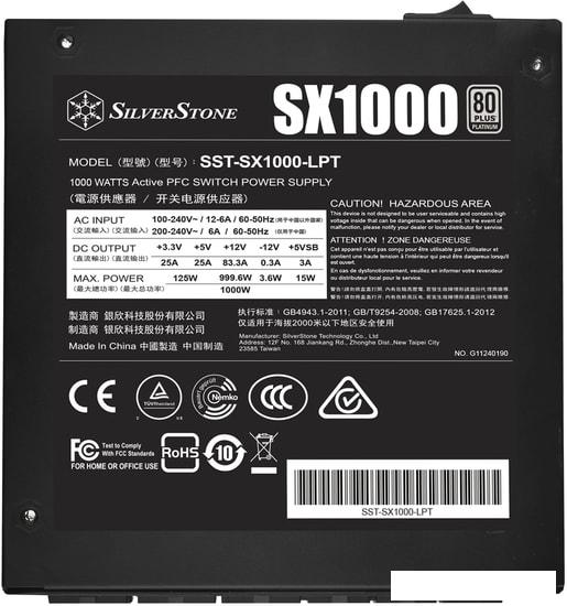 Блок питания SilverStone SX1000-LPT v1.1