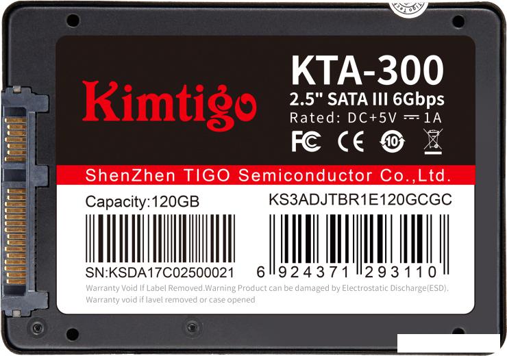 SSD Kimtigo KTA-300 120GB K120S3A25KTA300 SSD Kimtigo KTA-300 120GB K120S3A25KTA300