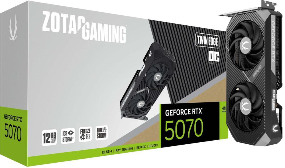 Видеокарта ZOTAC Gaming GeForce RTX 5070 Twin Edge OC ZT-B50700H-10P