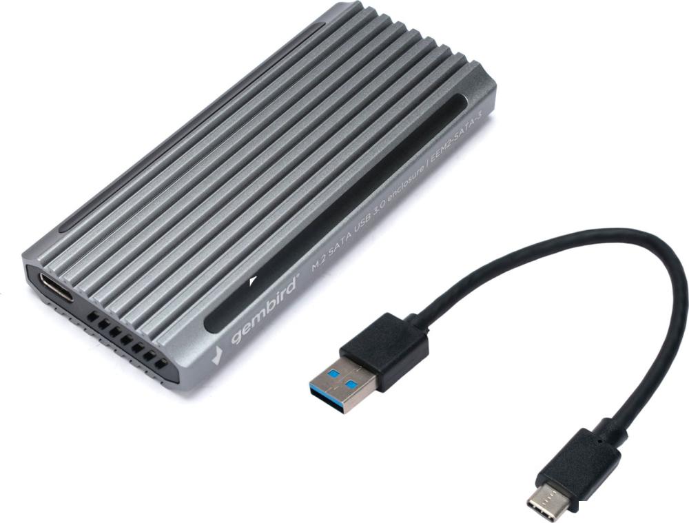 Бокс для накопителей M.2 Gembird EEM2-SATA-3