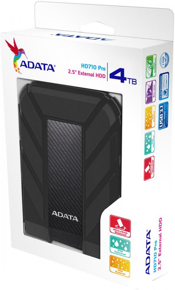 Внешний накопитель ADATA HD710P 4TB (черный)