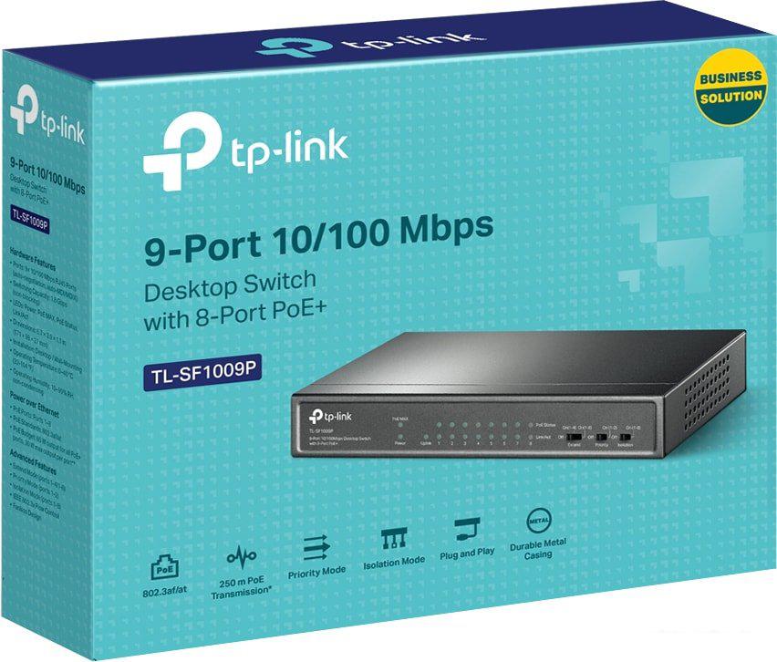 Неуправляемый коммутатор TP-Link TL-SF1009P