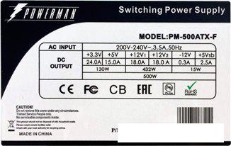 Блок питания Powerman PM-500ATX-F