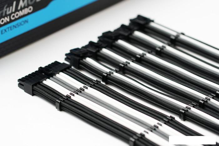 Кабель Qingsea Colorful MOD Extansion Combo QHM-0801 (черный/серый/белый)