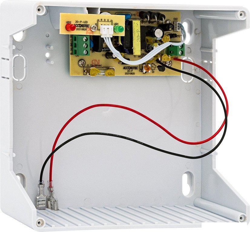 Источник бесперебойного питания AccordTec ББП-20 исп.1 (пластик белый)