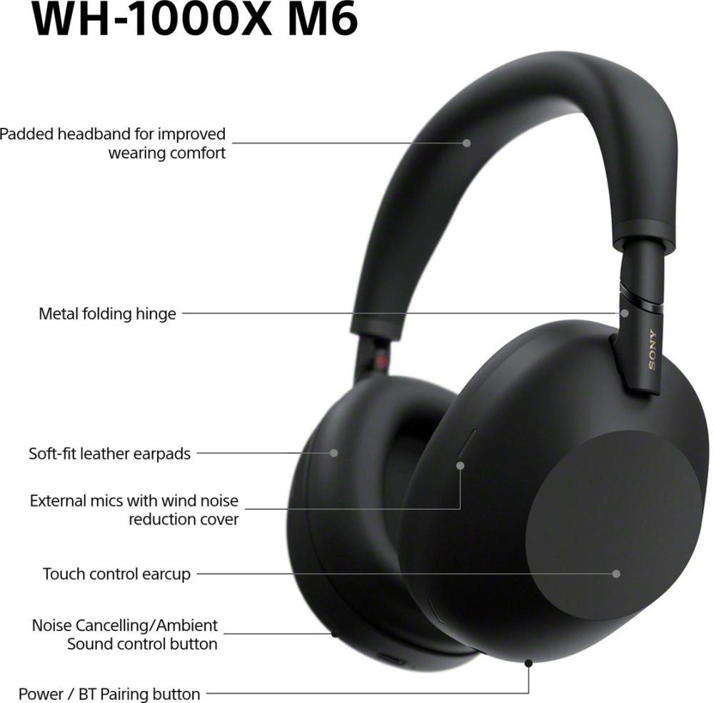 Наушники Sony WH-1000XM6 (черный)