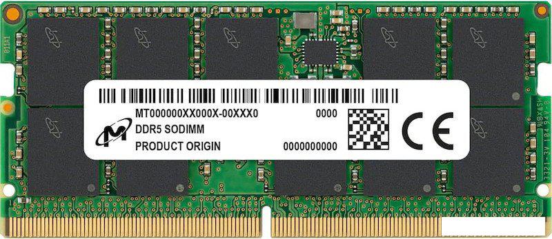 Оперативная память Micron 8ГБ DDR5 SODIMM 5600 МГц MTC4C10163S1SC56BD1