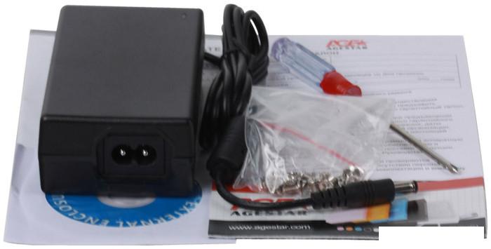 Бокс для накопителей 3.5" AgeStar 3C4B3A1 Black