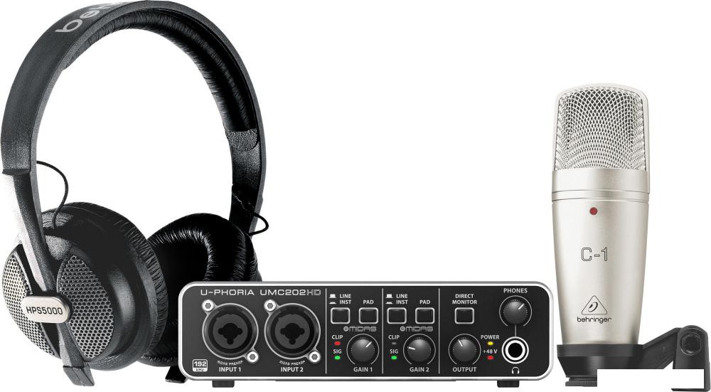 Комплект для звукозаписи Behringer U-Phoria Studio Pro