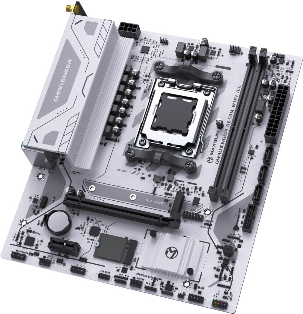 Материнская плата Maxsun Challenger B650M WiFi Ice
