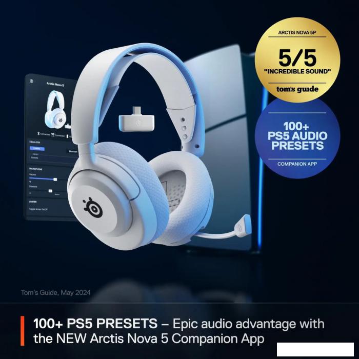 Наушники SteelSeries Arctis Nova 5P Wireless (белый)