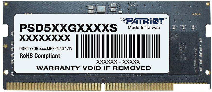 Оперативная память Patriot Signature Line 32ГБ DDR5 SODIMM 5600 МГц PSD532G56002S