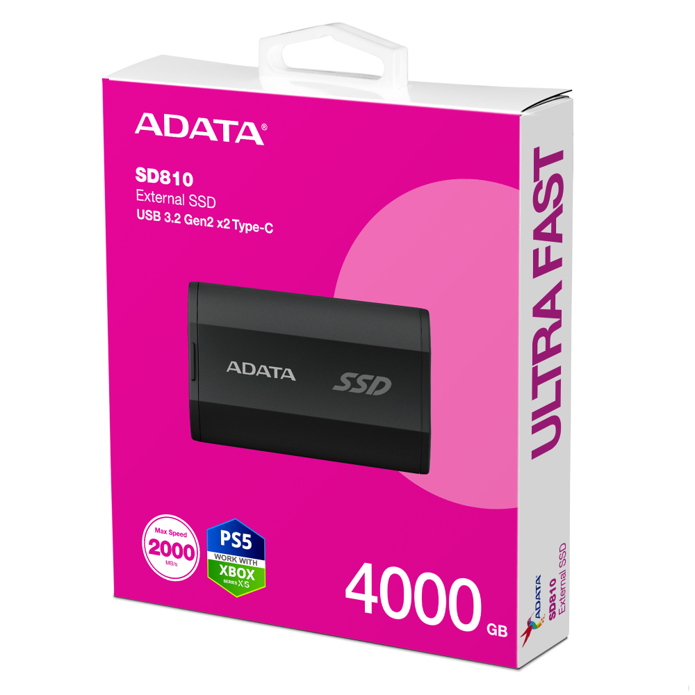 Внешний накопитель ADATA SD810 4TB SD810-4000G-CBK